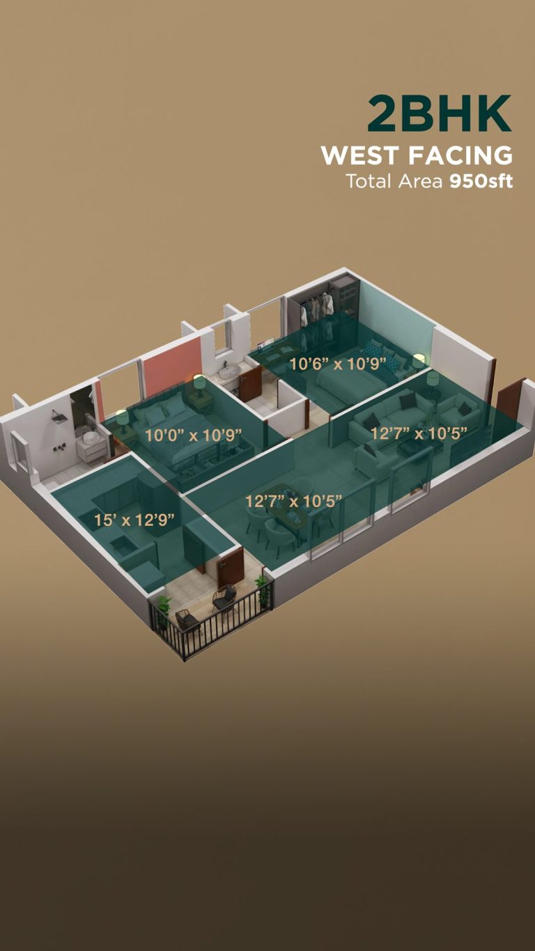 Three Optimised 2BHK Plans to Choose From