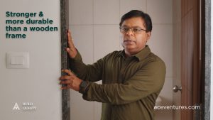 No more swollen doors: why we use granite frames in water-prone bathroom areas